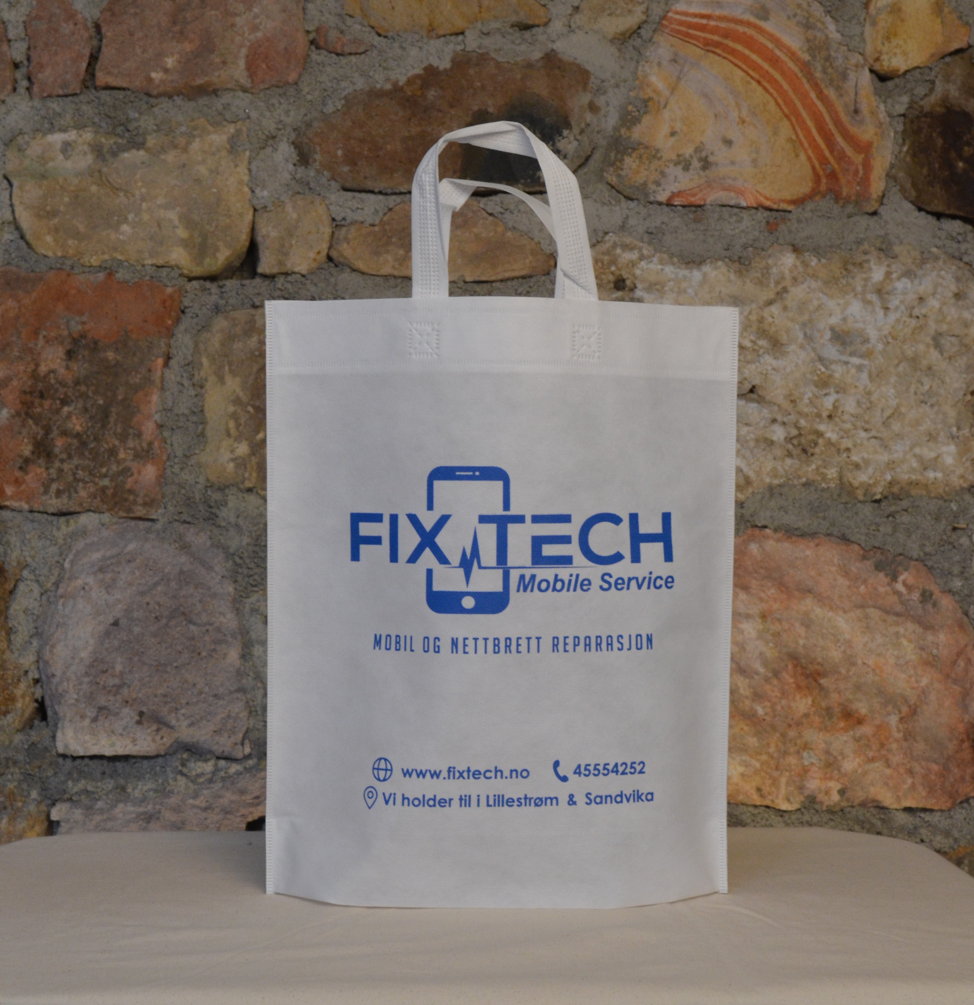 35*40*10 Alt Körüklü Baskılı Tela Bez Çanta (Beyaz)