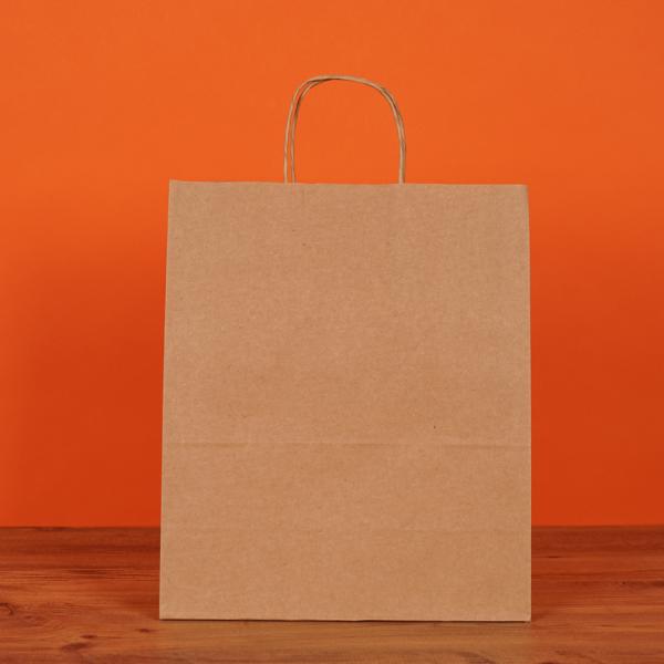 25*12*30 Baskılı Kraft Çanta ( Kahverengi )