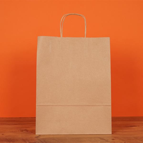 32*12*41 Baskılı Kraft Çanta ( Kahverengi )