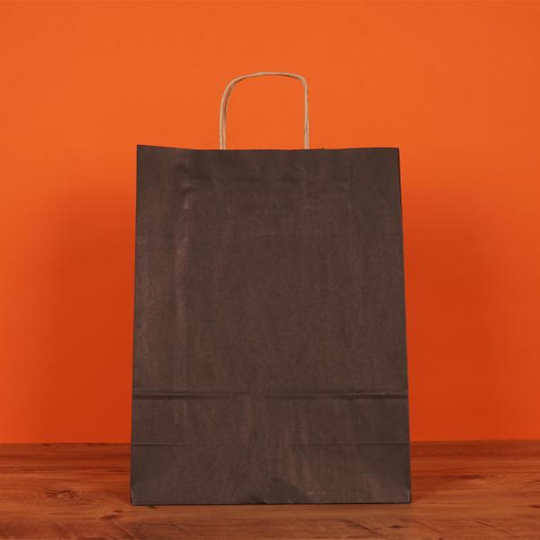 32*12*41 Baskılı Kraft Çanta ( Siyah )